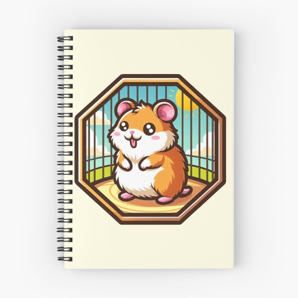 Item preview, Sunshine Happy Fluffy Hamster Cartoon Illustration Drawing designed and sold by CoffeeIsATrip.