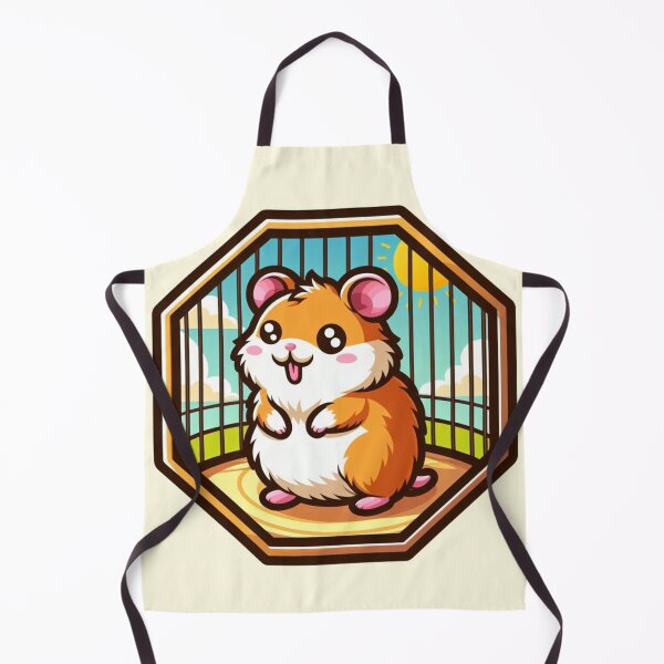 Item preview, Sunshine Happy Fluffy Hamster Cartoon Illustration Drawing designed and sold by CoffeeIsATrip.