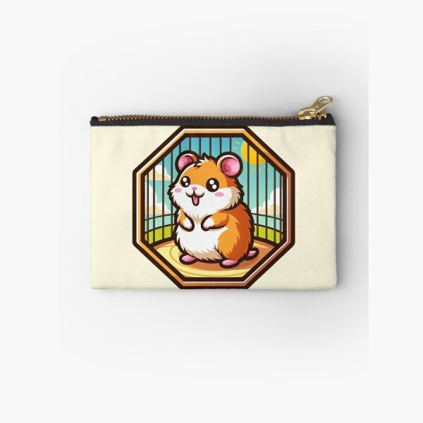 Item preview, Sunshine Happy Fluffy Hamster Cartoon Illustration Drawing designed and sold by CoffeeIsATrip.