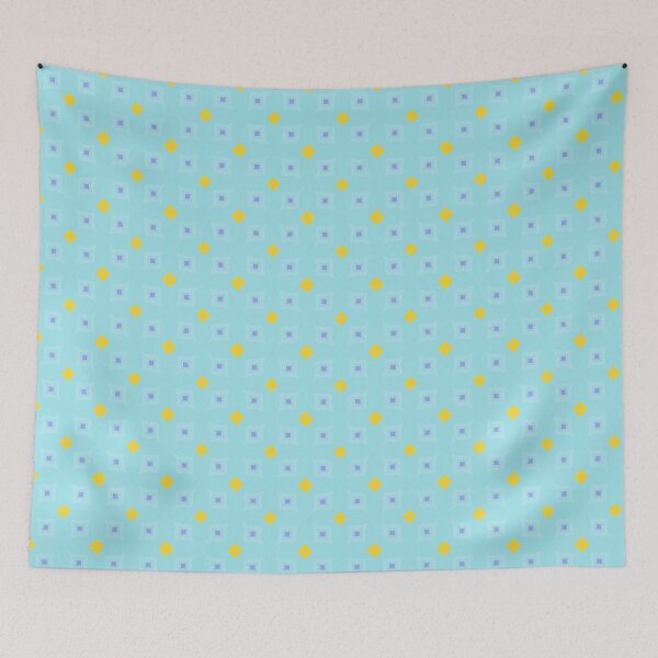 Item preview, Summer Beach inspired Geometrical seamless Pattern in shades of yellow and light turquoise  designed and sold by HendAhabib.