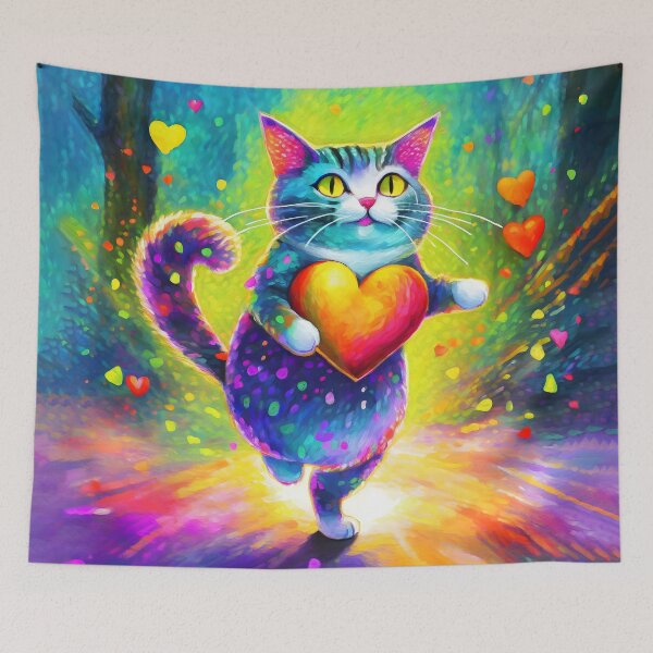 Item preview, Beloved Cat's Heartfelt Pursuit: A Vibrant Journey designed and sold by CoolVisionStd.
