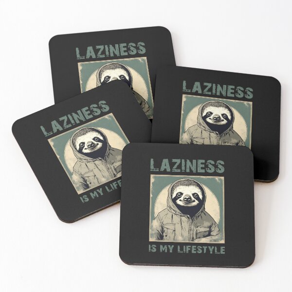 Item preview, "Laziness is my lifestyle" for lazy people! With a cute sloth animal designed and sold by SimpleCosyLifee.
