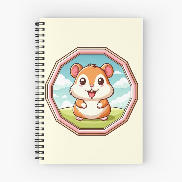 Item preview, Beautiful Day Happy Hamster Cartoon Illustration Drawing designed and sold by CoffeeIsATrip.
