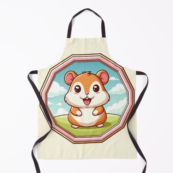 Item preview, Beautiful Day Happy Hamster Cartoon Illustration Drawing designed and sold by CoffeeIsATrip.