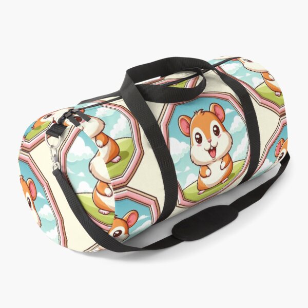 Item preview, Beautiful Day Happy Hamster Cartoon Illustration Drawing designed and sold by CoffeeIsATrip.