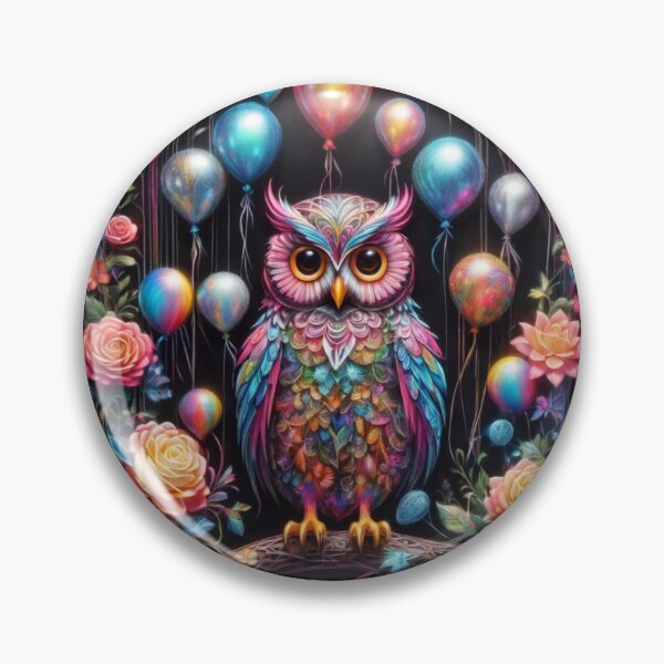 Item preview, Owl Loves Beautiful Flowers And Balloons  designed and sold by BotunPeony.