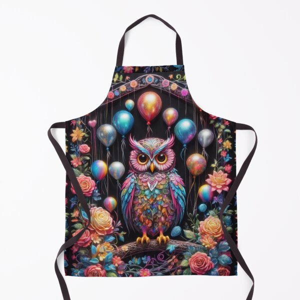 Item preview, Owl Loves Beautiful Flowers And Balloons designed and sold by BotunPeony.