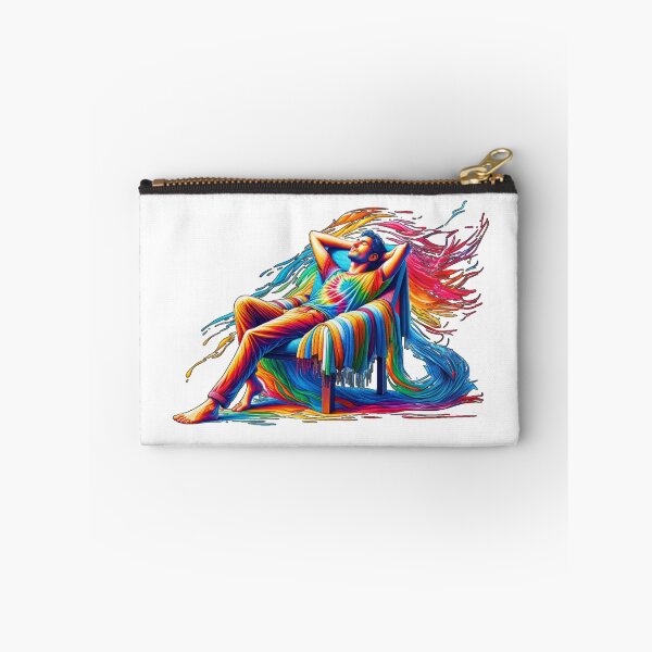 Item preview, Man Relaxing on Couch while Bright Colors Surround Him designed and sold by kylmllr101684.
