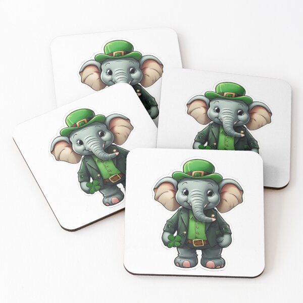 Item preview, St Patricks Day Elephant designed and sold by Krieghorn.