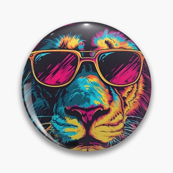 Item preview, Colourful Gangster lion design designed and sold by AeroAesthetics.