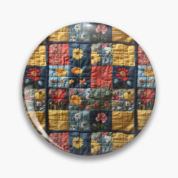 Item preview, Vintage Patchwork Floral Sunflower Pattern designed and sold by SecretDicer.