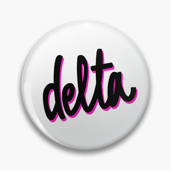 Item preview, Greek Alphabet: delta (black-pink) designed and sold by LetsOverThinkIt.