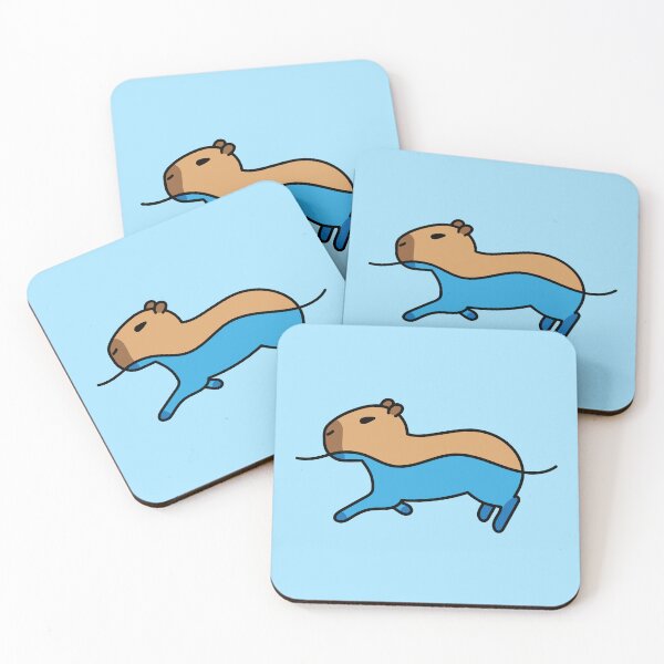Item preview, Swimming capybara designed and sold by HotVector.