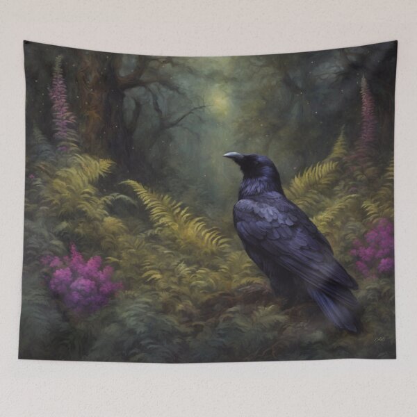 Item preview, Raven in the Woods designed and sold by AugustBrennan.