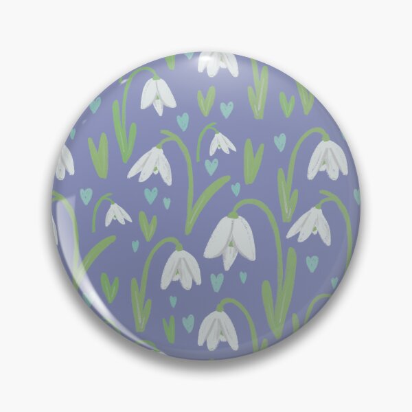 Item preview, Snowdrop pattern with hearts designed and sold by abi bryan design.