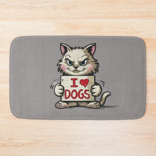 Item preview, Cat with text 'I love dogs'  designed and sold by Tomasz  Siennicki.