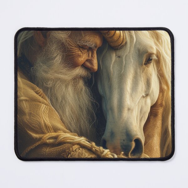 Item preview, Whispers of Enchantment: Fantasy Wise Man and the Unicorn designed and sold by Philipe3d.