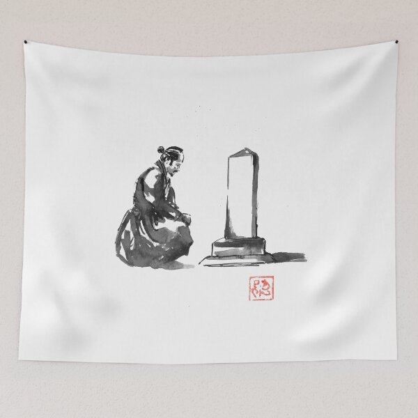 Item preview, samurai grieving designed and sold by pechane.
