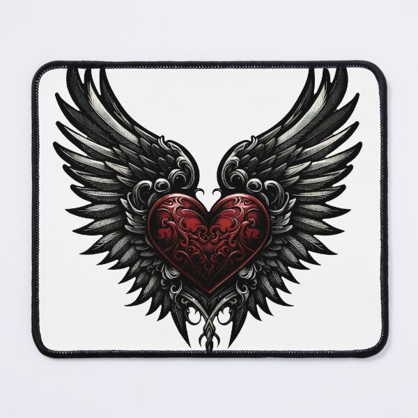 Item preview, Gothic winged heart designed and sold by Truck Stop One.