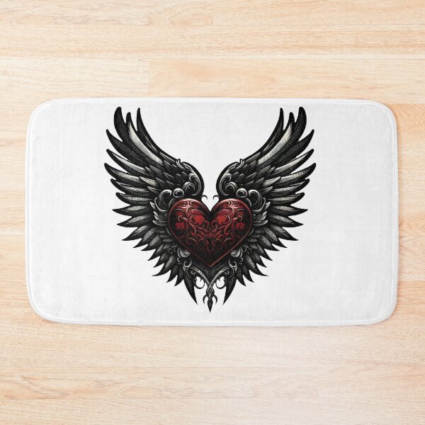 Item preview, Gothic winged heart designed and sold by Truck Stop One.