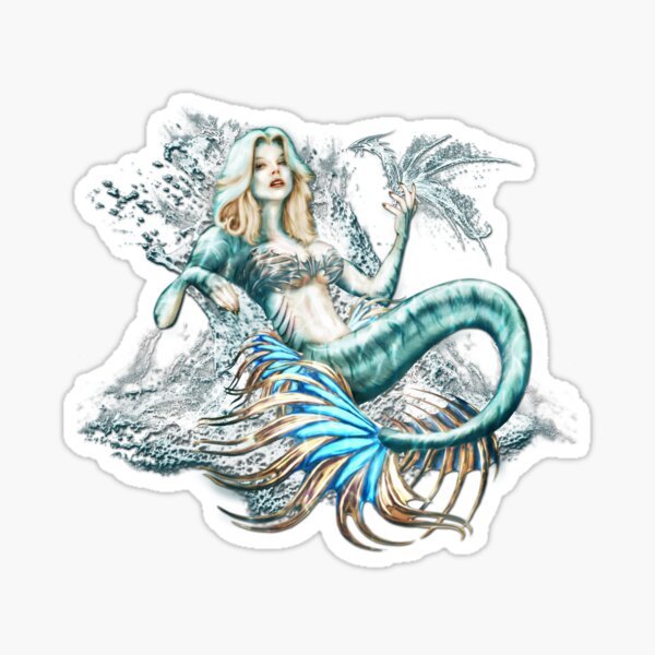 Tempest - Mermaid with Sea Dragon Sticker