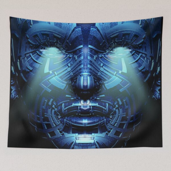 Item preview, Android - Fantasy Robot 3D Illustration - blue Version designed and sold by KairoDesign.