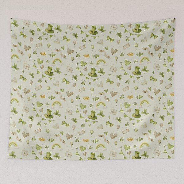 Item preview, Illustration for St. Patrick Day, watercolor vintage shades of green designed and sold by GorXena.