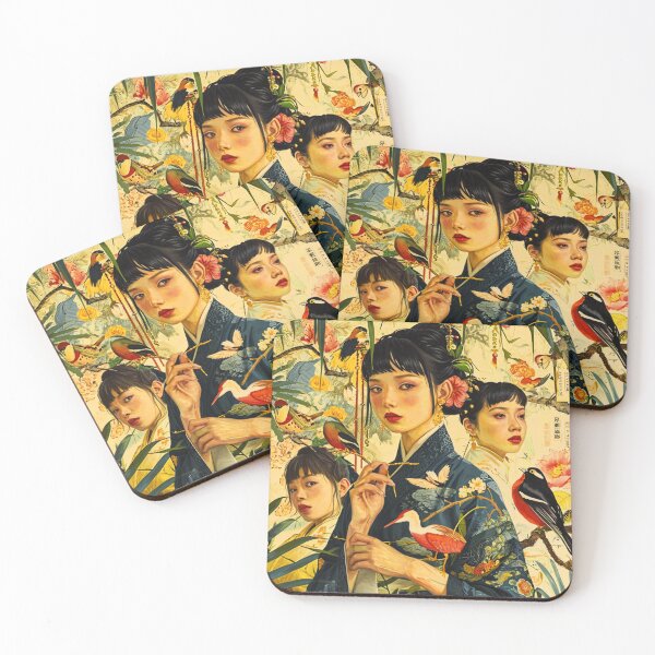 Item preview, Oriental Women Amidst Wildlife  designed and sold by JustArtDesign9.