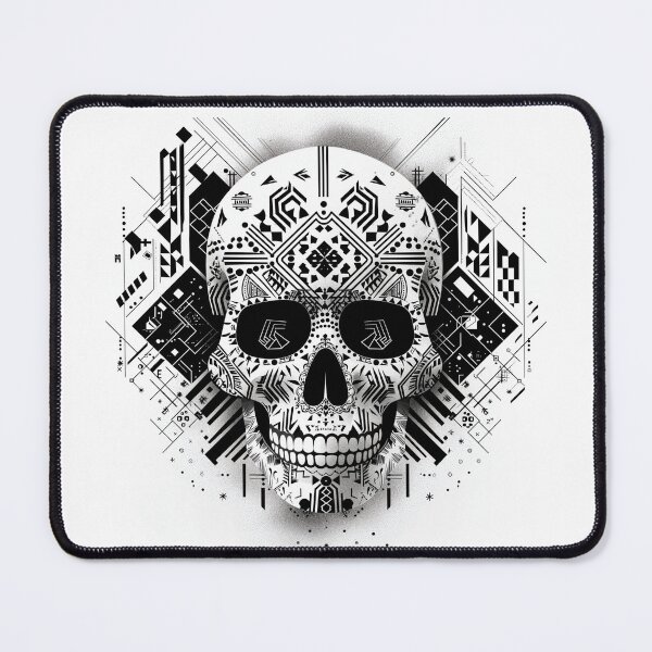 Item preview, Black & White Geometric Skull Artwork designed and sold by KatanaCreative.