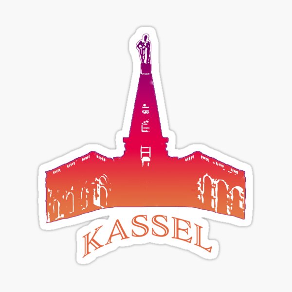 Hercules Monument in the Bergpark Kassel Wilhelmshöhe, landmark of Kassel, world cultural heritage, artistic design Sticker