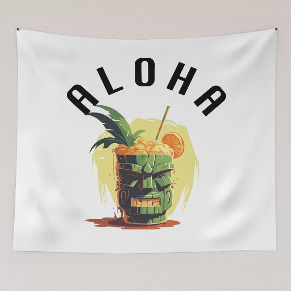 Item preview, Tiki Drink - Aloha (Black Lettering) designed and sold by VelvetRoom.
