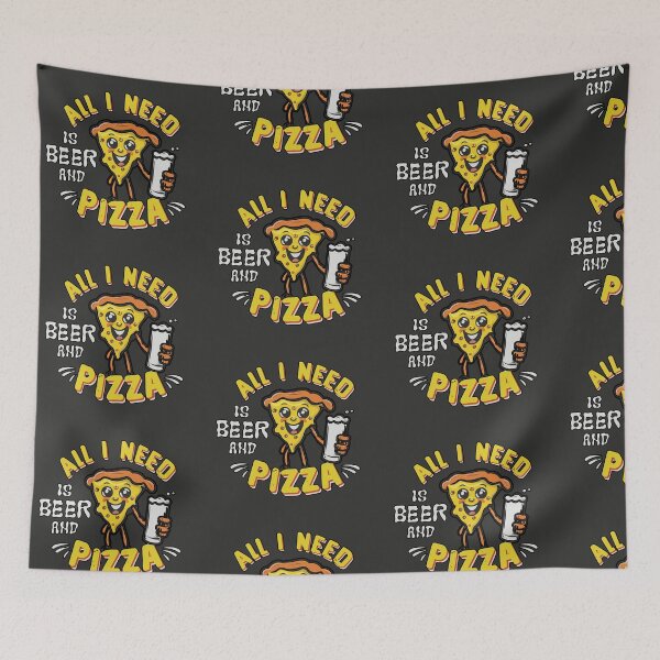 Item preview, ALL I NEED IS BEER AND PIZZA designed and sold by NebulaWhimsy.