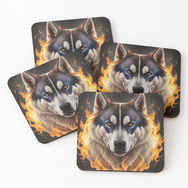 Item preview, Husky in Flames designed and sold by RayAndDice.