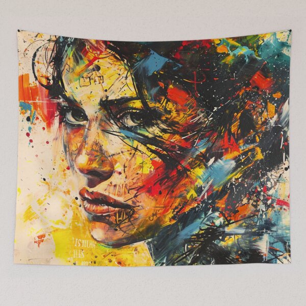 Item preview, Women's Face in Captivating Watercolor Art designed and sold by JustArtDesign9.
