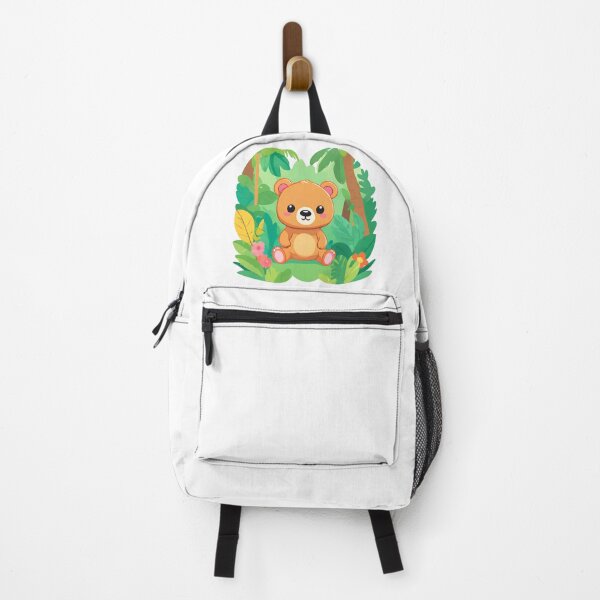 Item preview, Cute bear in a jungle, kawaii bear, jungle designed and sold by PurpleWay.