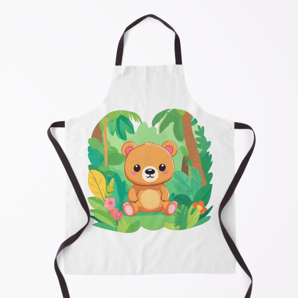 Item preview, Cute bear in a jungle, kawaii bear, jungle designed and sold by PurpleWay.