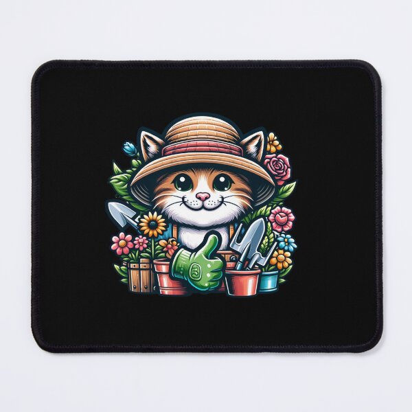 Item preview, "Gardening Whiz Cat - Thumbs Up for Green Thumbs" designed and sold by ChromaticBlend.