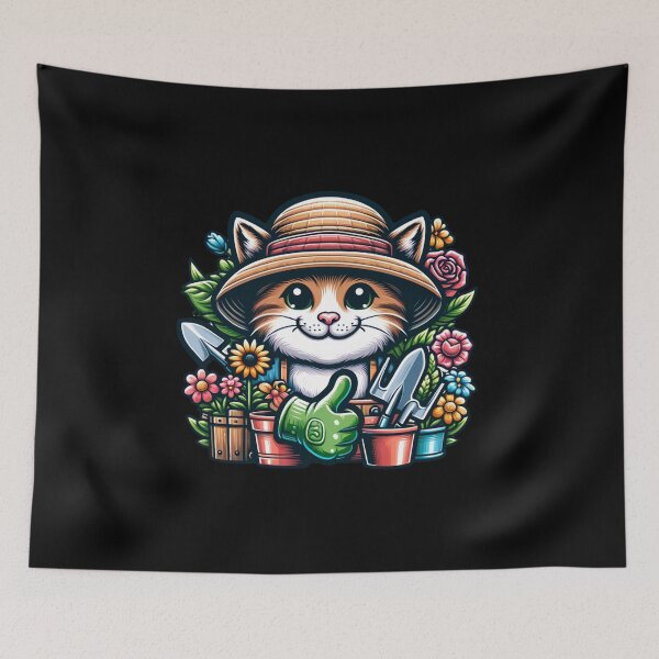 Item preview, "Gardening Whiz Cat - Thumbs Up for Green Thumbs" designed and sold by ChromaticBlend.