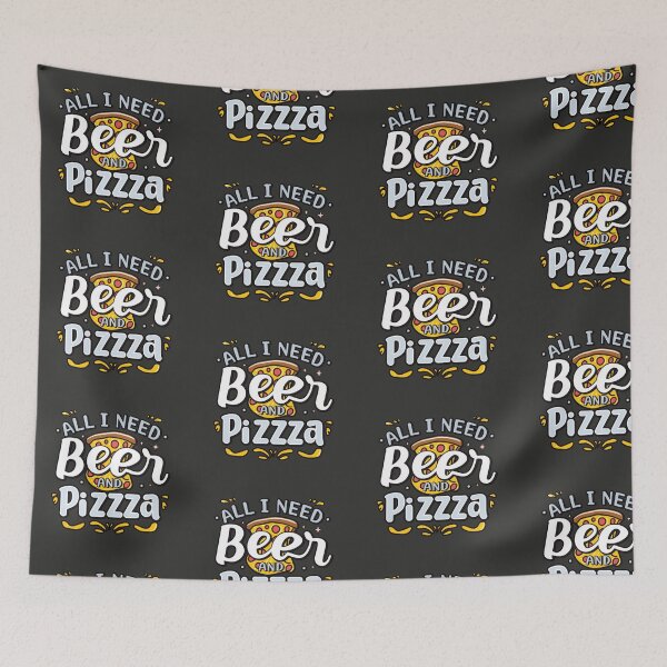 Item preview, ALL I NEED IS BEER AND PIZZA designed and sold by NebulaWhimsy.