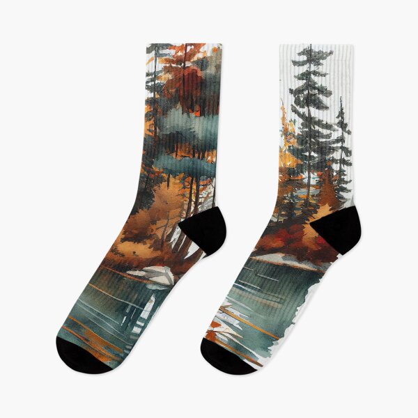 Item preview, A Peaceful Lake Surrounded By Tall Pine Trees designed and sold by Peek-Designs.