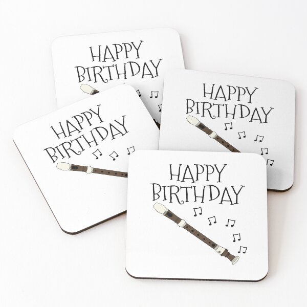 Item preview, Recorder Happy Birthday Recorderist Woodwind Musician designed and sold by doodlerob.