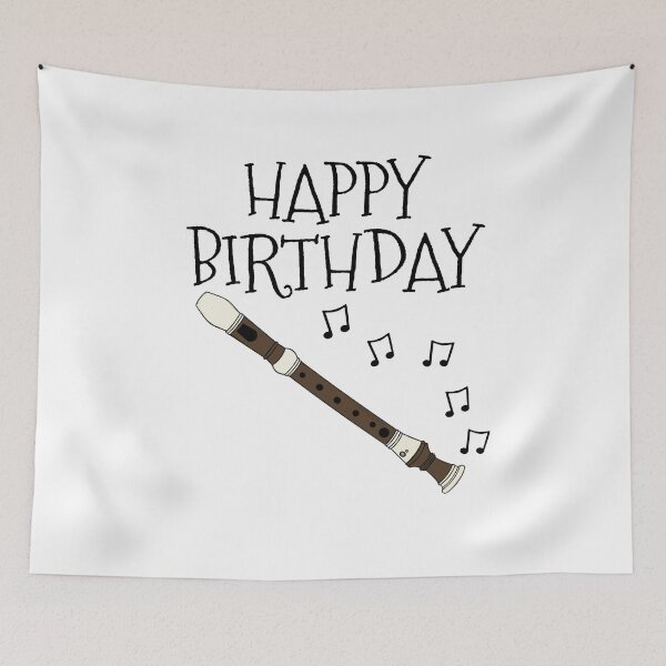 Item preview, Recorder Happy Birthday Recorderist Woodwind Musician designed and sold by doodlerob.