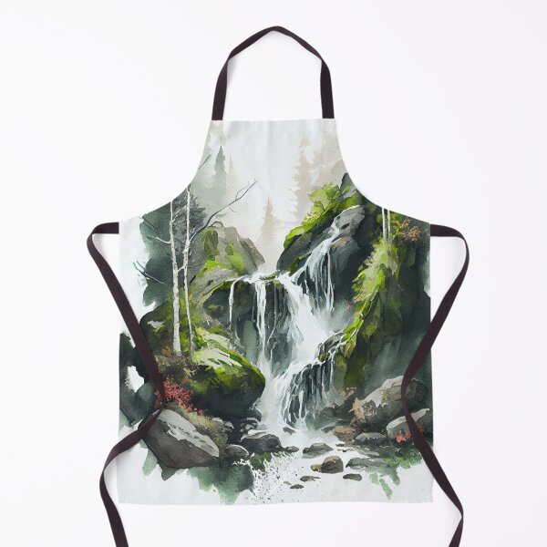 Item preview, A Picturesque Waterfall Cascading Over Mossy Rocks designed and sold by Peek-Designs.