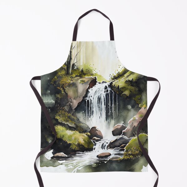 Item preview, A Picturesque Waterfall Cascading Over Mossy Rocks designed and sold by Peek-Designs.