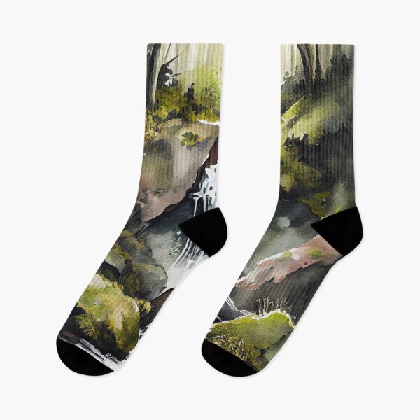 Item preview, A Picturesque Waterfall Cascading Over Mossy Rocks designed and sold by Peek-Designs.