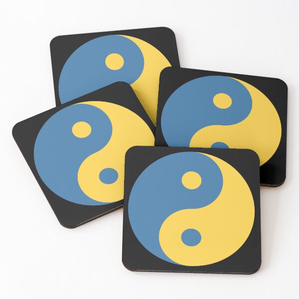 Item preview, Blue & Yellow Yin and Yang Symbol Design for Python Coders designed and sold by ramiro.