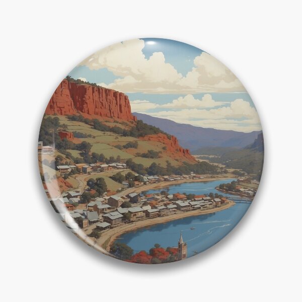 Item preview, Lithgow Australia Tourism Vintage Poster designed and sold by TravelersGems.