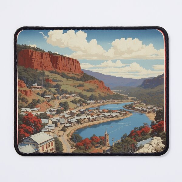 Item preview, Lithgow Australia Tourism Vintage Poster designed and sold by TravelersGems.