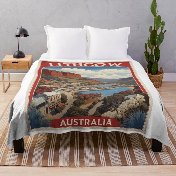 Item preview, Lithgow Australia Tourism Vintage Poster designed and sold by TravelersGems.