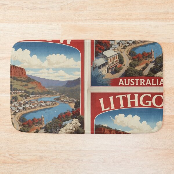 Item preview, Lithgow Australia Tourism Vintage Poster designed and sold by TravelersGems.